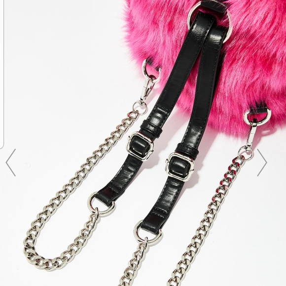 New current mood o ring furry backpack pink - Picture 3 of 4